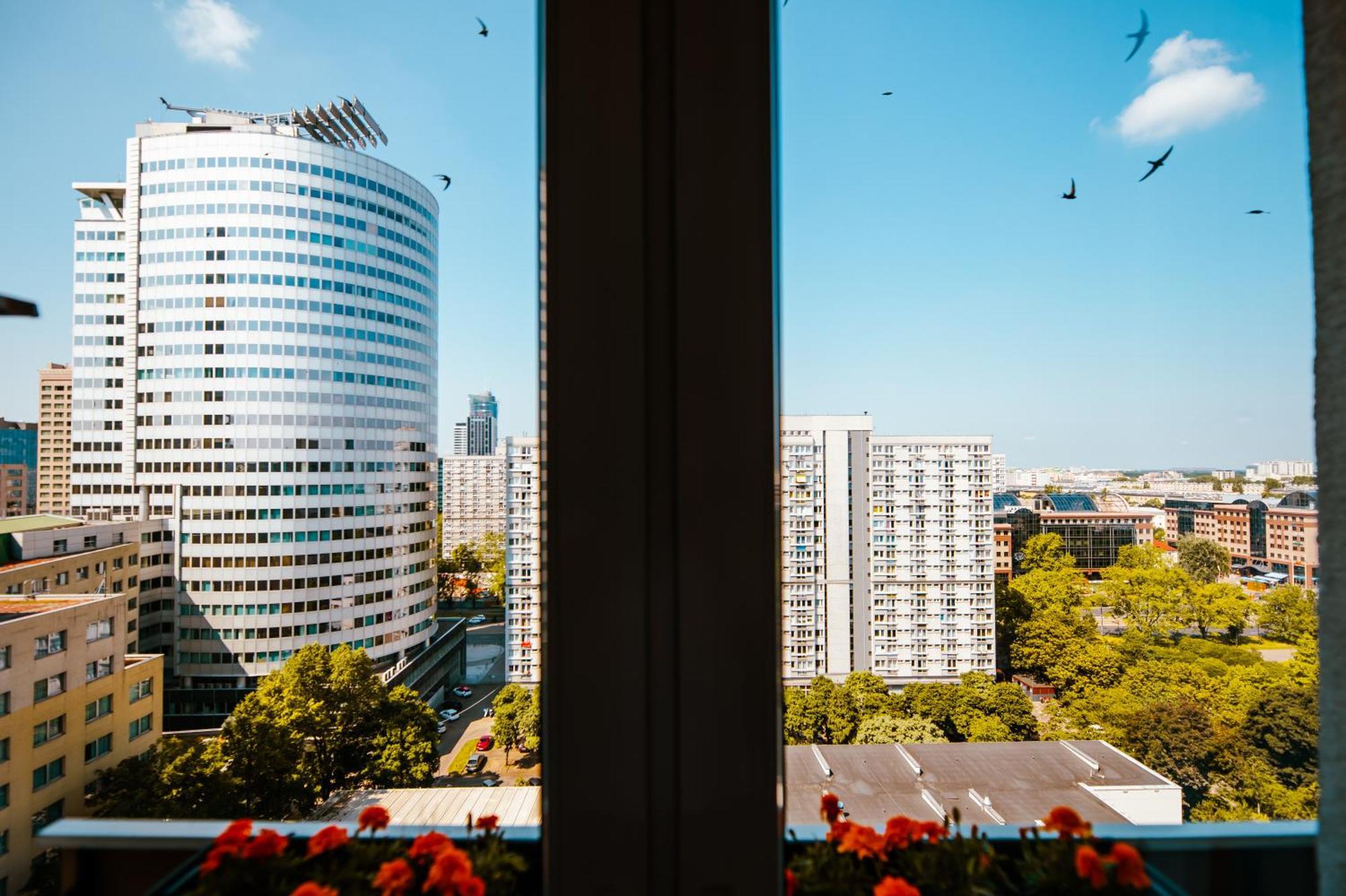 Bright 14Th Floor Central Home With Balcony & Views Varšava Exteriér fotografie